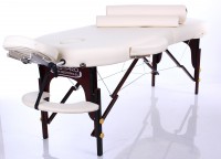 Drevený masážny stôl RestPro® VIP2 OVAL SET - krémový (192x70cm)