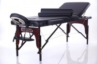 Drevený masážny stôl RestPro® VIP3 SET - čierny (192x70cm)