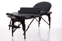 Drevený masážny stôl RestPro® VIP3 OVAL SET - čierny (192x70cm)