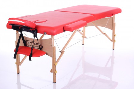 Drevené masážne lehátko skladacie RestPro® Classic-2 - červené